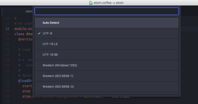 Changing your file encoding